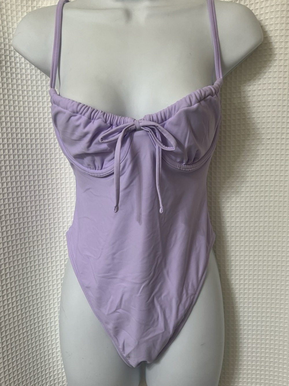Lavender One-Piece Swimsuit Womens SZ S Extra Cheeky Extra High Leg Underwire